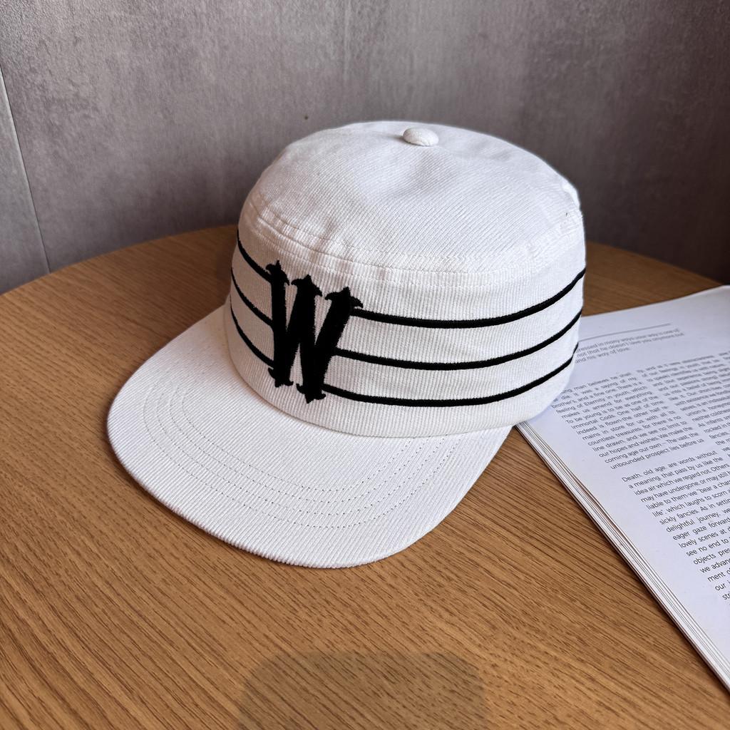 Letter Solid Color W Embroidery Unisex Cotton Baseball Cap Wide Brim Hat Fall