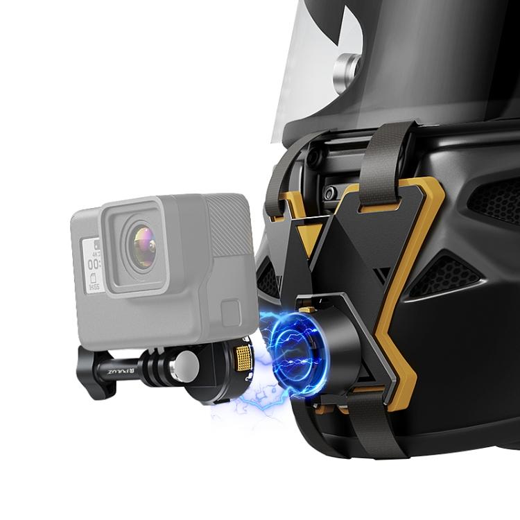 PULUZ Magnetic Quick Release Motorcycle Helmet Chin Strap Mount (Black) чёрный