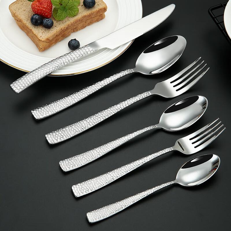ZISIZ Water Cube Hammered Dining Cutlery
