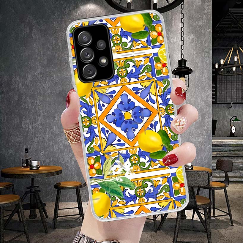 

Mediterranean Lemon Soft Phone Case For Samsung Galaxy S22 S23 S24 S25 Edge S26 Ultra S20 FE S21 Plus + Fundas Coque Galaxy S20 Samsung S25
