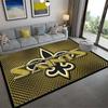 New Orleans Saints Logo Teppich für Wohnzimmer Schlafzimmer Zuhause Sofadekoration, Kinderspiel rutschfeste Bodenmatte