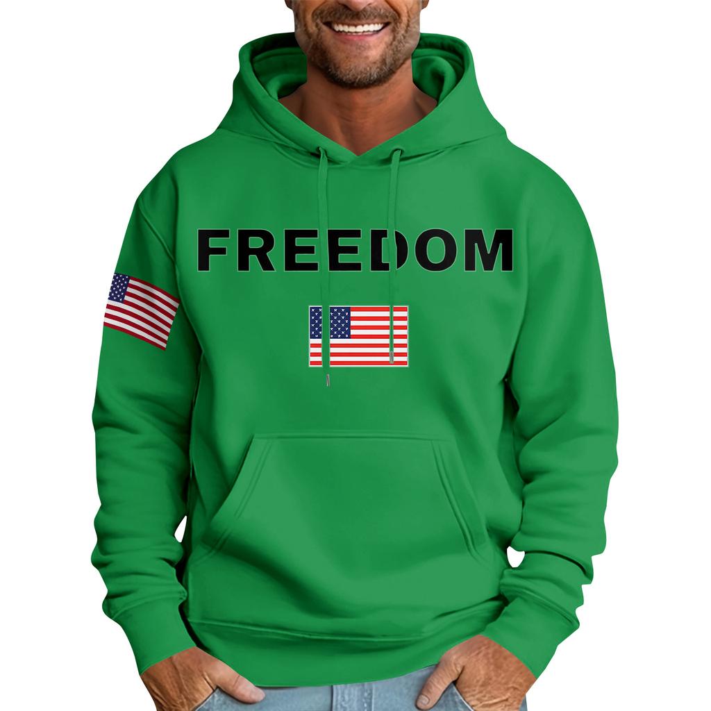 Casual Letter Print Men's Loose Hoodie