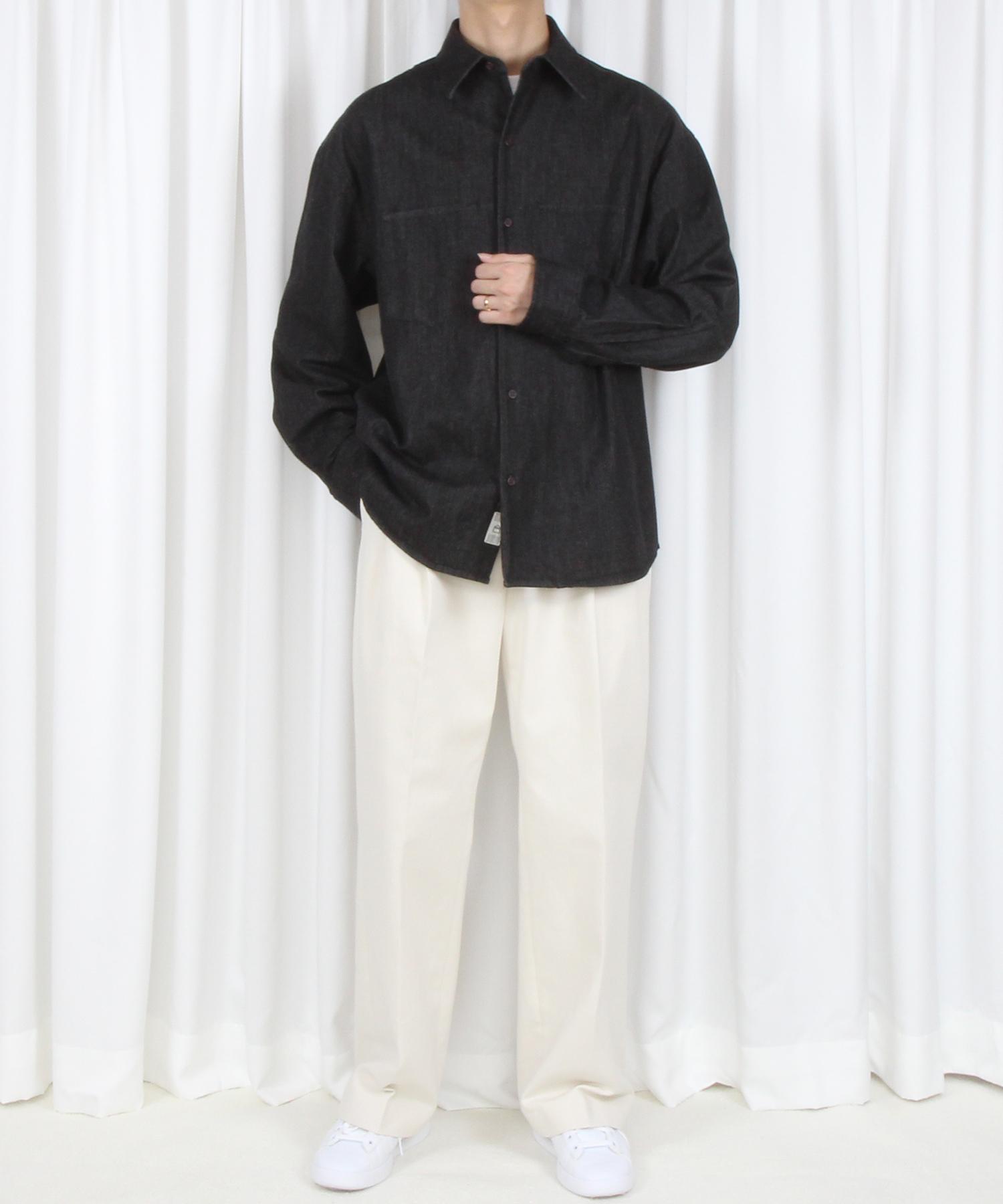 The Shirt Studio Black Oversized Denim Shirt M