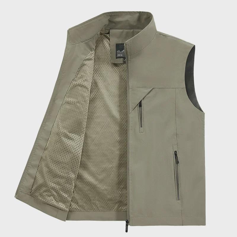 Men's Large Multi-Pocket Outdoor Fishing Work Vest - Suitable for Youth and Middle-Aged Men