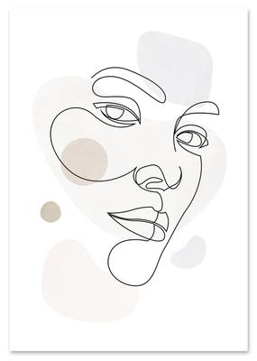 Poster Face Portrait Pastels