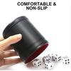 Dices Cup PU Leather Stable Sturdy Comfortable Hand Feeling Dices Shake Container Cup Professional For Table Board Game