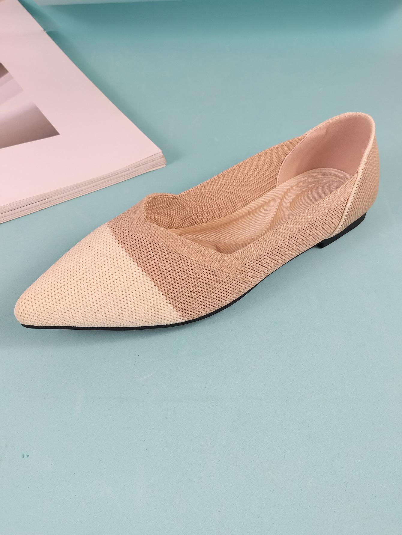 

Модные сетчатые мокасины без застежек, эластичные балетки на плоской подошве, женские трикотажные туфли с мягкой подошвой, мокасины, удобные балетки 43