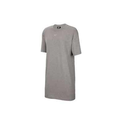 Embroidered Swoosh Logo Short Sleeve Dress Women Dress Grey CJ2242-063