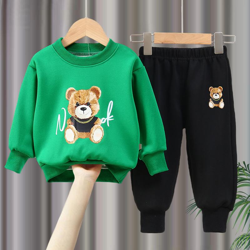 Autumn Clothes Cartoon Kids Two Piece Set Spring Streetwear Outfits for Boys Girls Korean Fashion Trendy Clothes