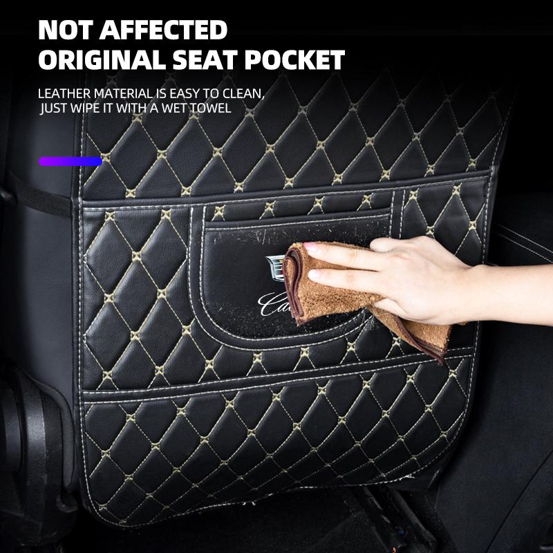 PU Leather Car Seat Back Protector Mat Anti Dirty Protective Pad For Cadillac Escalade CTS ATS SRX STS XT5 XT4 XT6 XTS CT4