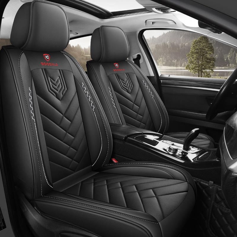 Autostoelhoes Voorstoelhoes Autostoelbeschermer Stoelhoezen voor Auto Ademend PU Leer Autostoelhoezen Passen op de Meeste Voertuigen