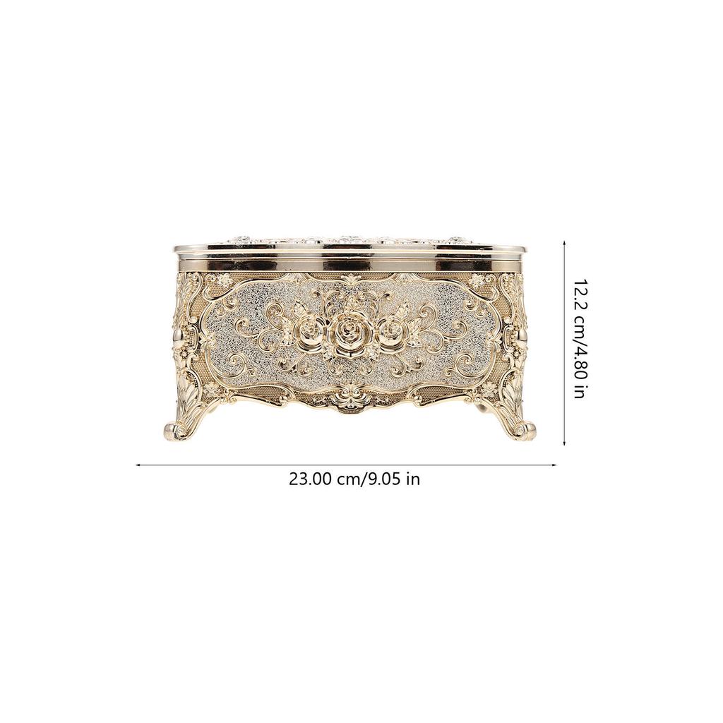 Gold Plated Tissue Box Retro Colorful Acrylic Material Tissue Holder Compact Size Napkin Organizer Desktop Home Decor