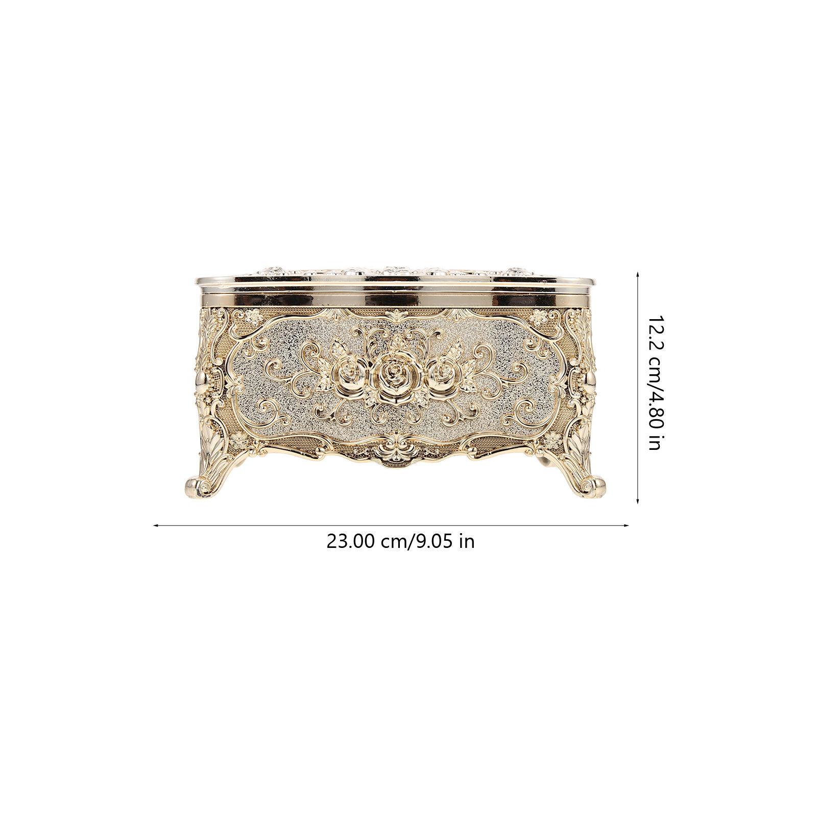 

Plated Retro Vintage Tissue Box Holder Desktop Decorative Acrylic Paper Towel Dispenser for Living Room Bedroom золотистый