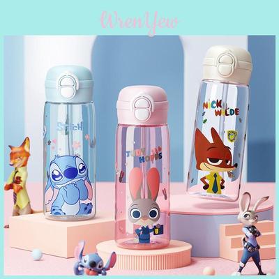 Disney Zootopia Judy And Nick Tritan Kids Water Bottle With Straw For School Use