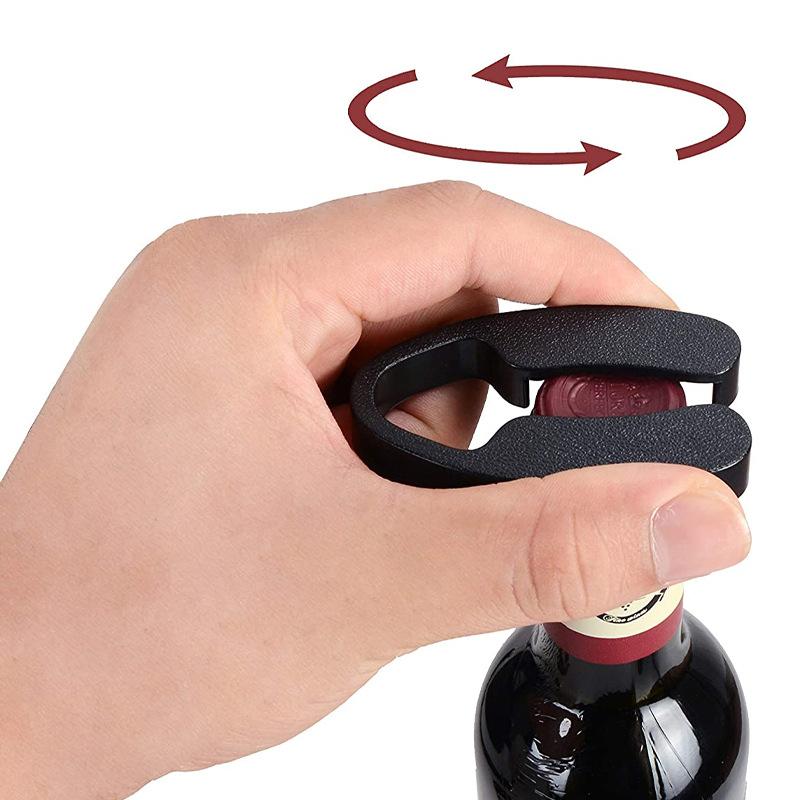 New Ergonomic Design Bottle Foil Cutter Bottle Cap Paper Cutter Black/Silver Bottle Foil Remover Handheld Wine Openers
