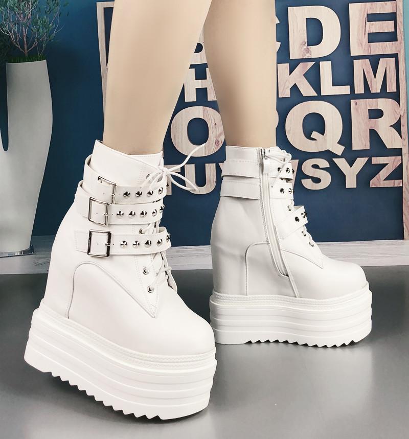 Fashion 14CM Gothic Style Platform Vampire Cosplay Women Mid-calf Boots Brand New 2024 Autumn Winter Fashion Cool Street Shoes Boots