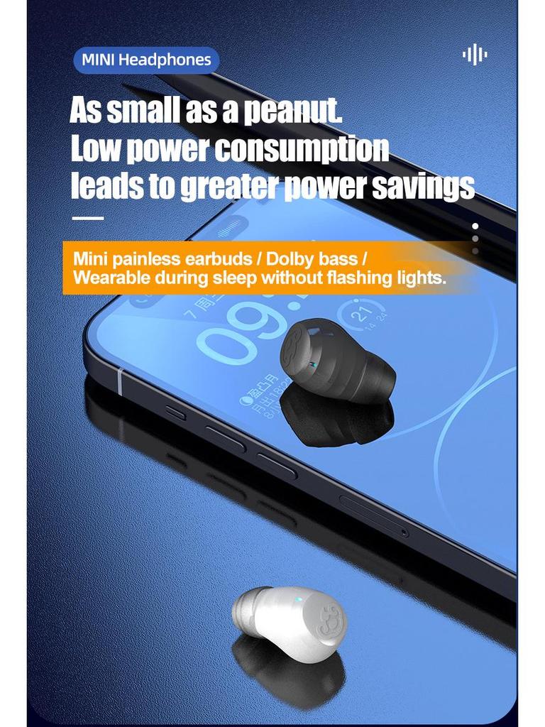 Q1 Bluetooth Mini Single In-Ear Earphone with Battery Display for Sports or Business