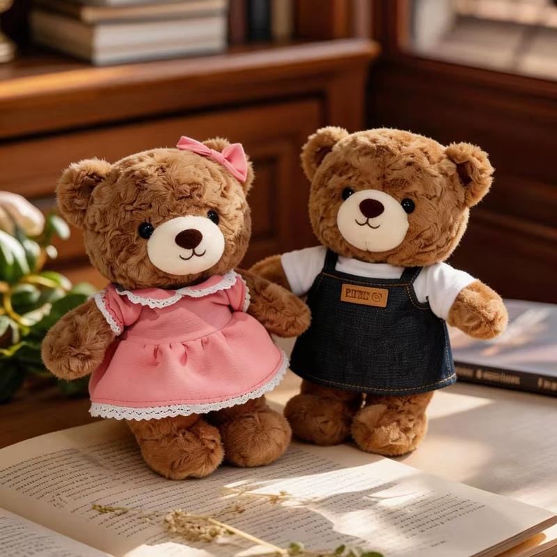 9 Styles Cute Teddy Bear Plush Toys Delicate Dressed Up Cartoon Little Bear Doll Warm Cozy Children Appease Bear Toys