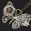 Nice Butterfly Pendant With Various Gears Mechanical Steampunk Necklace Vintage Jewelry Gift