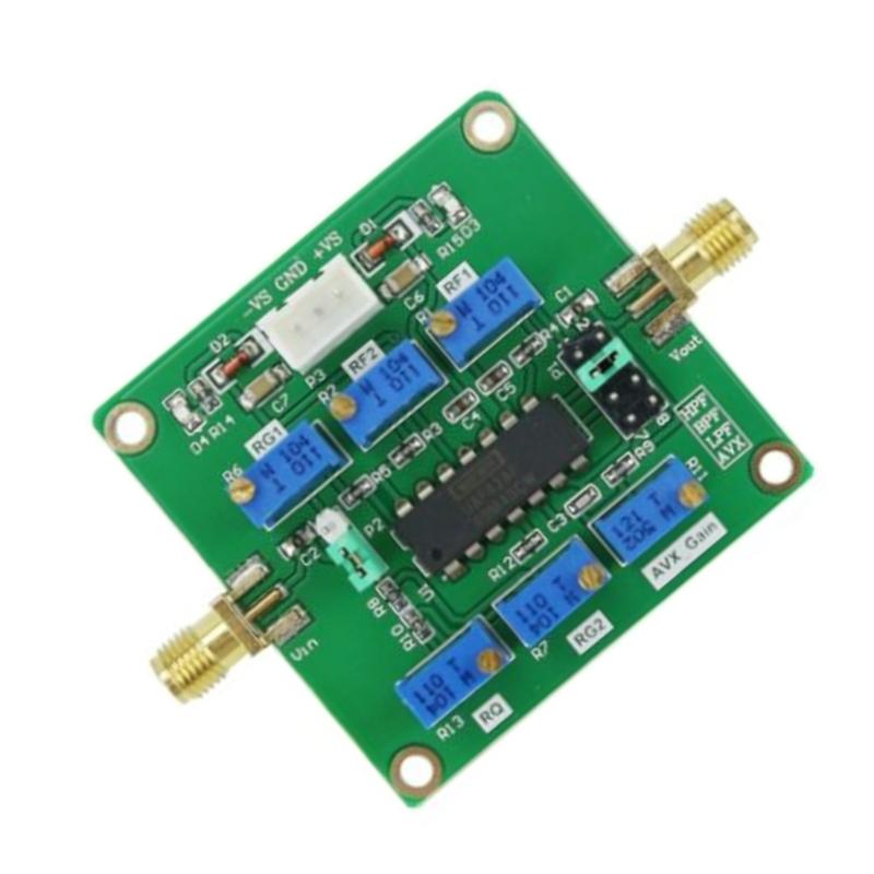 UAF42 Active Filter Adjustable Highpass/Lowpass/Bandpass Filtering Board Q Value Module for Ham Radio Amplifier