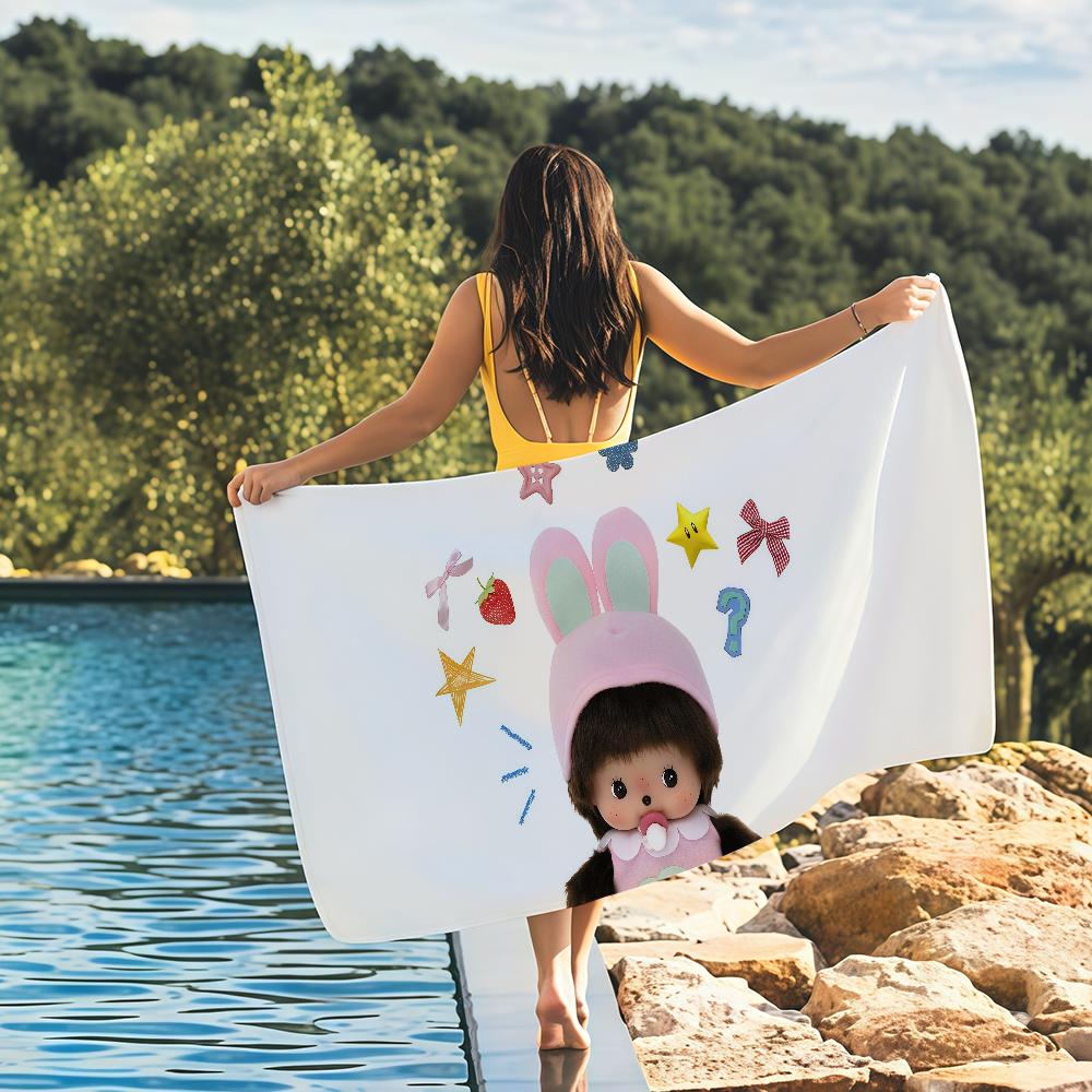 

Cartoon M-Monchhichi-S Towel Quick Drying Beach Towels Are Suitable For Swimming Pools Camping Yoga And The Gym W40*H60(CM)