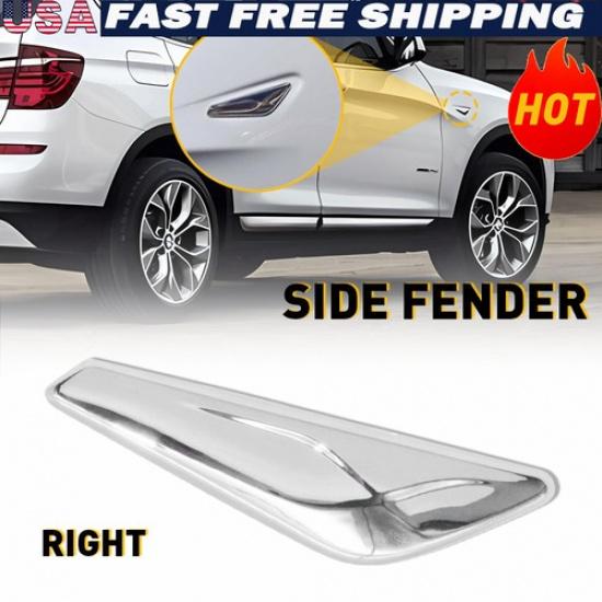 A Fender Pair Finisher Front Trim Chrome Left Side Right For BMW X3 X4 F25 F26