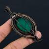 Emerald, Moonstone Gemstone Pure Copper Wire Wrapped Designer Handmade Pendant Jewelry Gift For Her
