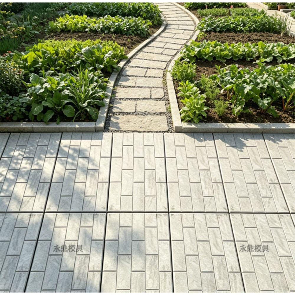 I-Shaped Concrete Paver Molds Non-Slip Long Shape Pavement Floor Template Easy Release Plastic Cement Brick Mould