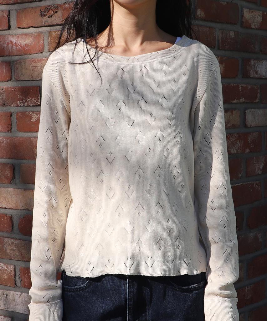 Keuluchi Punching Knit (Cream) Womens
