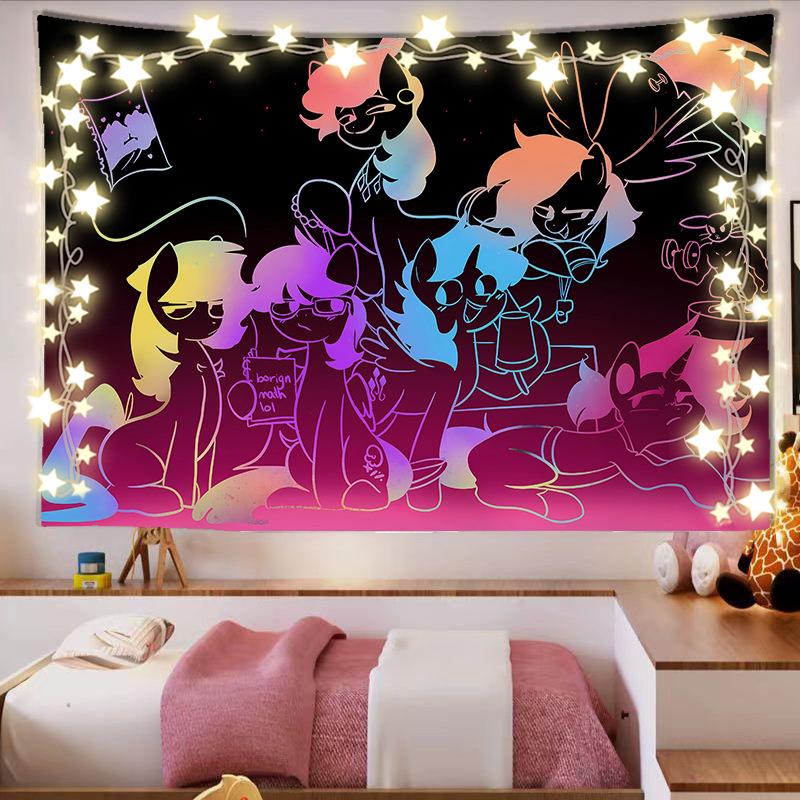 My Little Pony Tapestry - Cute Girls' Room Dorm Decor Wall Hanging Backdrop.
