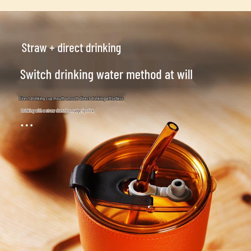 Shangqi Stylish Glass Coffee Sipper Cup with Lid