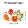 Hand-Painted Poppy Flower Wall Sticker Self-Adhesive for Study Bedroom Living Room Home Decoration