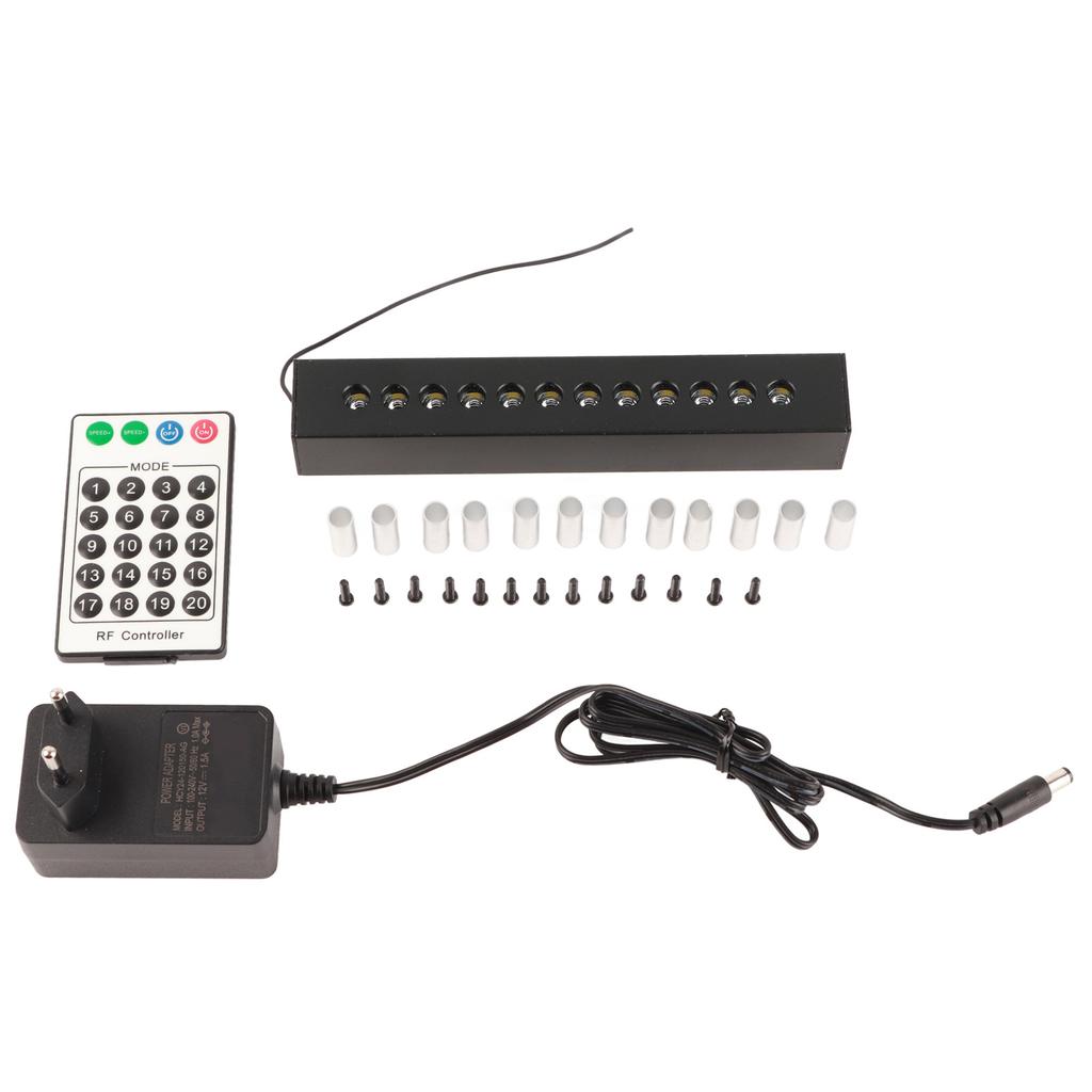 Fiber Optic Lights Kit 12 Holes 6W White Light Meteor Fiber Optic Light with 20 Meteor Modes