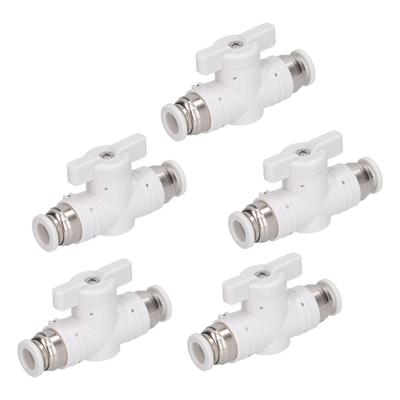 5Pcs Pneumatic Valve Fitting Manual Air Flow Control Switch Quick Self Locking Connector BUC‑8