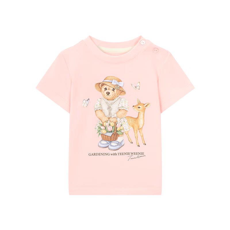 Teenie Weenie Kids  Floral Print Girls  Short Sleeve T-Shirt 120