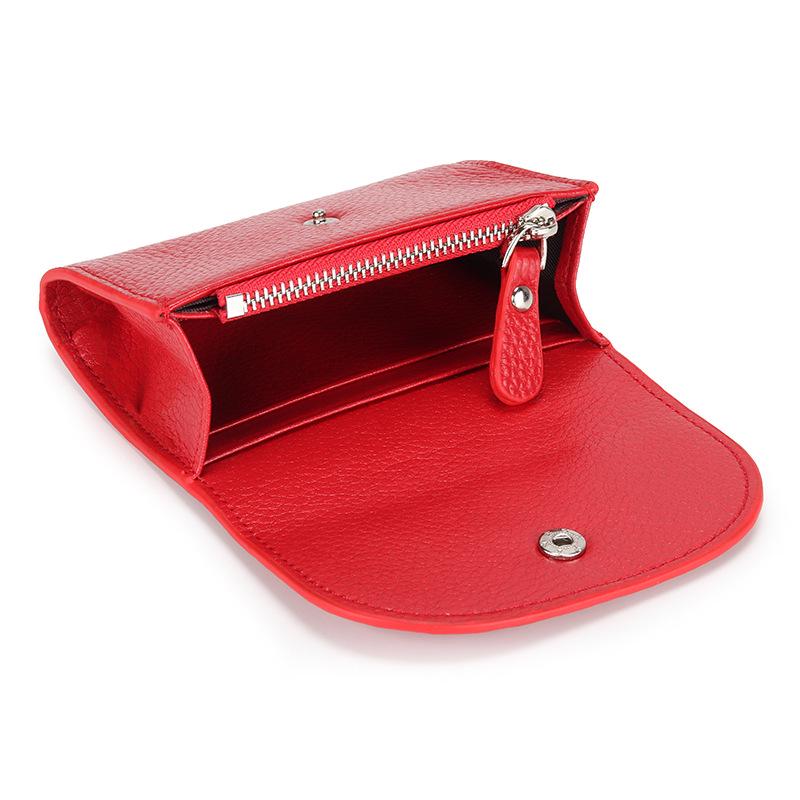 Geldbörse für Damen aus echtem Leder: Großkapazitäts-Multifunktions-Kartenhalter aus Rindsleder der obersten Schicht