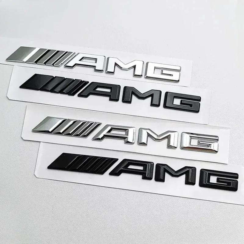 3D ABS Black Logo AMG Emblem Letters Car Trunk Badge For Mercedes Benz W204 W205 W176 W177 W212 W213 AMG Sticker Accessories RV1