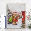 Winter Diamond Painting Kit Christmas Snow Diamond Mosaic Cartoon Bear Embroidery Wall Decor Gift 30x40cm/12x16inch