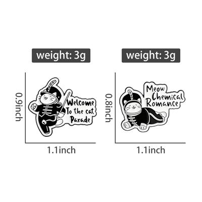 Cute Cats Parade Enamel Pins Funny Kitten Meow Brooches Lapel Badges Cartoon Animal Jewelry Gift for Friends