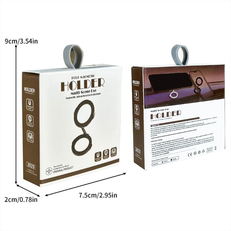 All Metal Magnetic Phone Stand Rack Featuring Double Side Design And Adjustable Angle With Flexible 360 Degree Rotation