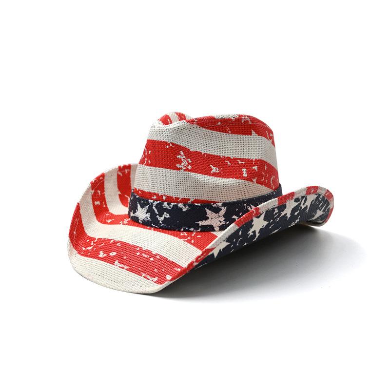 Hats Cowgirl Hats American Western Cowboy Hat Summer Straw Hat Breathable Fashion Trend Sun Shield Hat Panama Jazz Cap