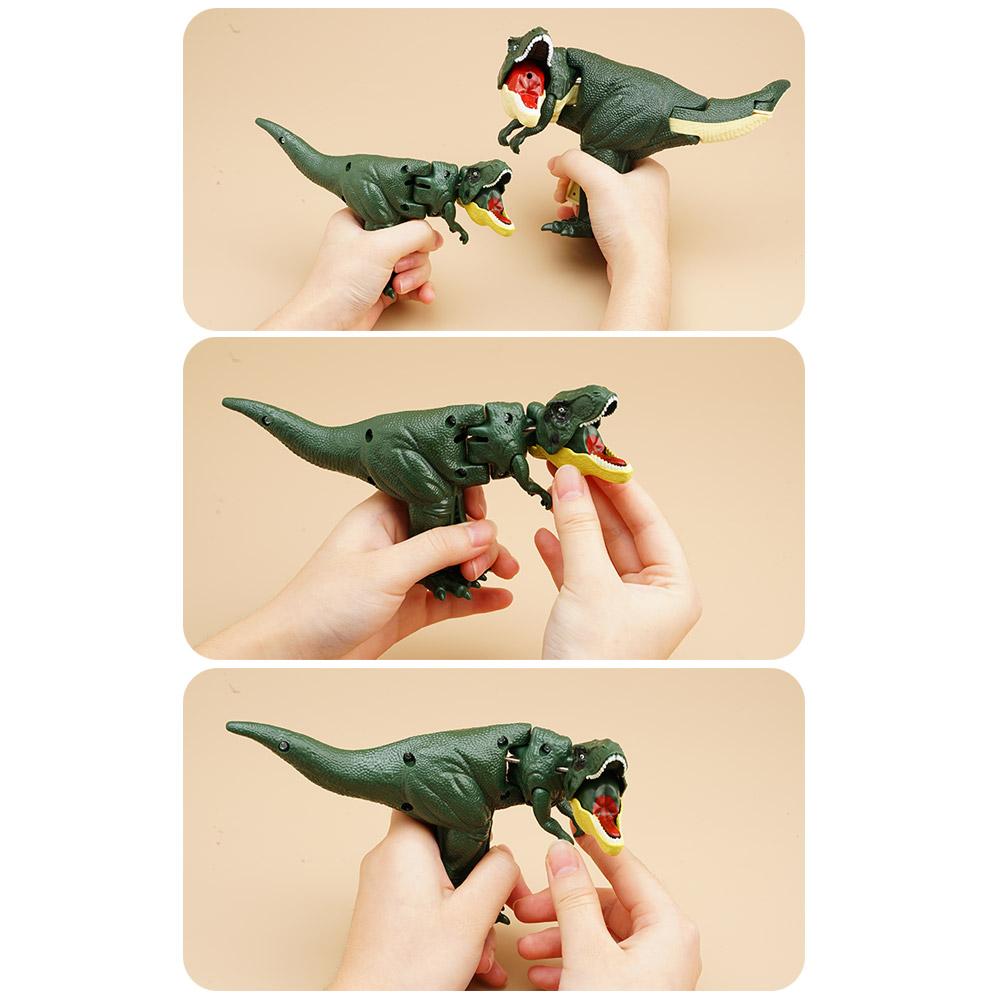 Press & Shake Head Dinosaur Toy Gun - Creative Spring Telescopic Dinosaur Pistol Stress Relief Decompression Toy