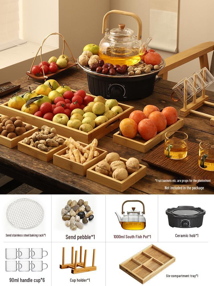 Electric Ceramic Indoor Stove Set with Glass Teapot - 2026 Edition
