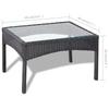4 Piece Garden Lounge Set with Cushions Poly Rattan Black