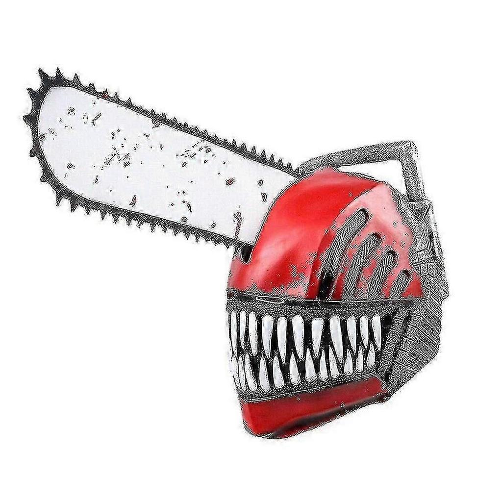 Chainsaw Man Cosplay Mask Horror Headgear Bloody Pochita Denji Mask Anime Latex Full Head Cover Halloween Party Prop