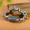 New Retro Rotating Nine Eyed Tianzhu Ulan Flower Bracelet for Men As a High-end Gift