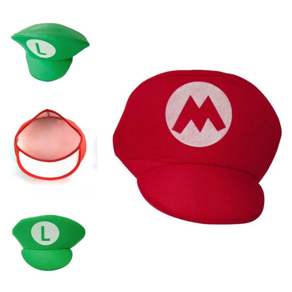 Sombrero Unisex de Cosplay de Super Mario Luigi Bros Para Adultos y Niños Accesorios de Disfraz de Halloween