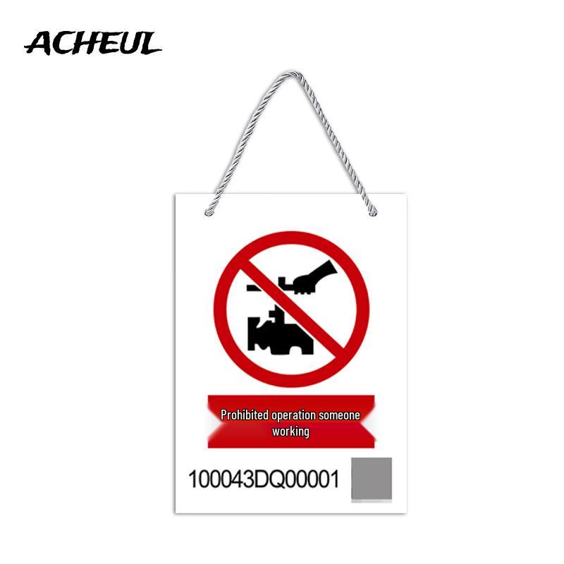 ACHEUL High-Density PVC No Operation Safety Warning Sign