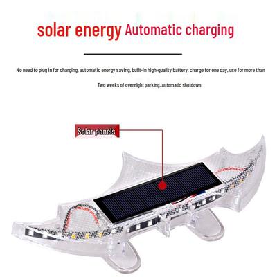 Seven-Color LED Solar Bat Tail Wing Light - Mini Universal Anti-Rear-End Atmosphere Light