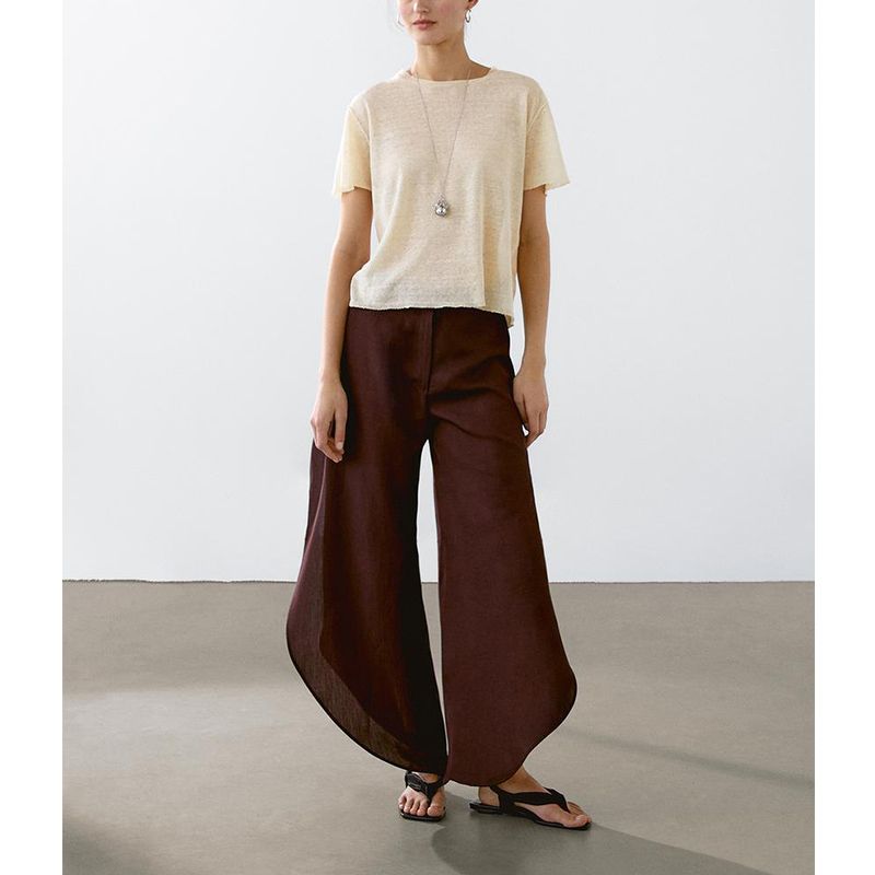 MD Summer New Arrival Women's Clothing American Basic Style Casual Minimalist Lightweight round Neck Short Sleeve T-shirt Top 6813703